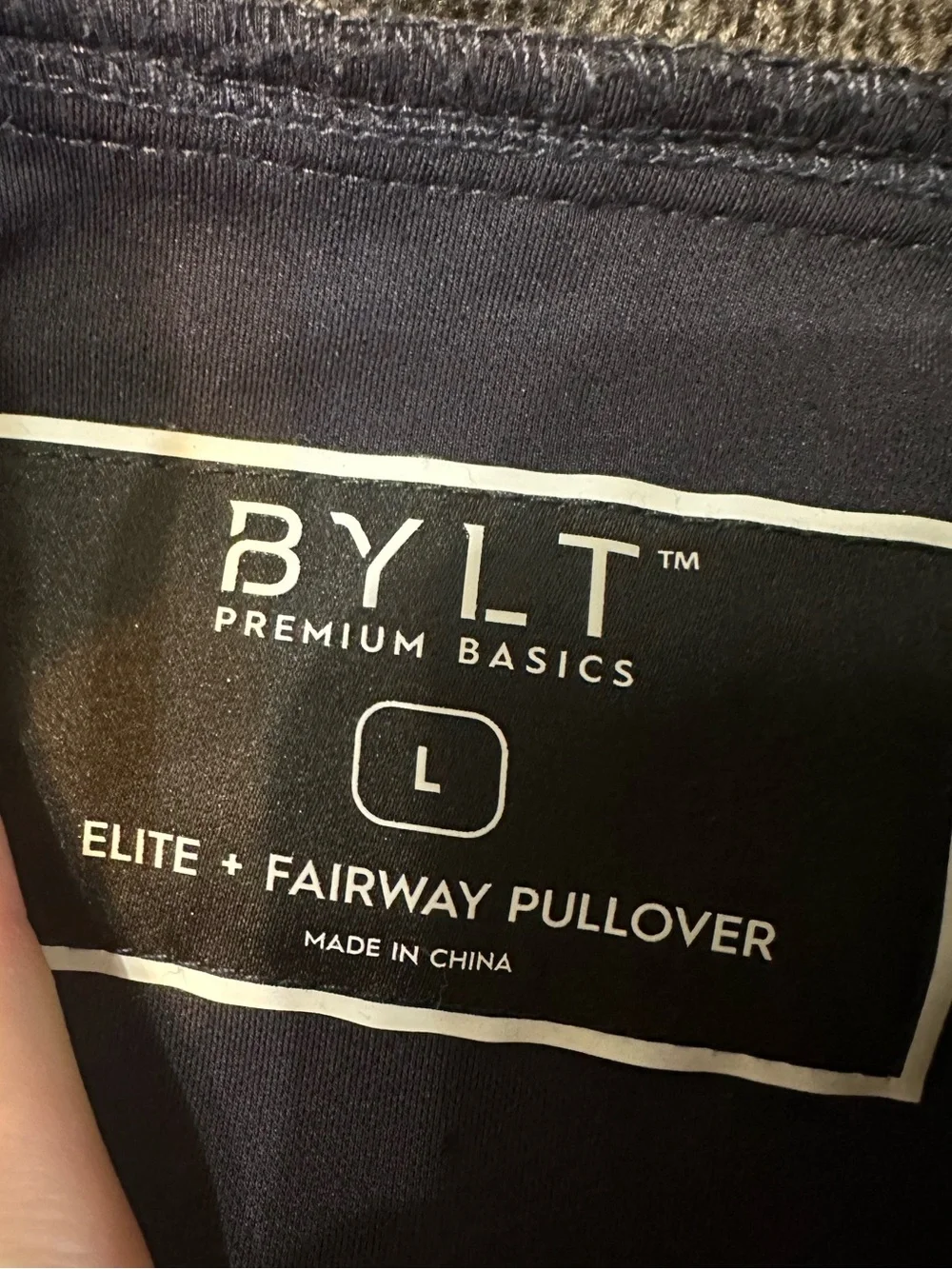BYLT Navy Elite + Fairway Pullover Large Sporty Casual Preppy Sweater Golf